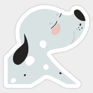 Cute dog minimalist Sticker